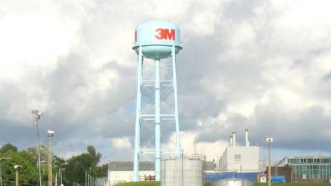 3M water tower at the 3M factory in Penllergaer