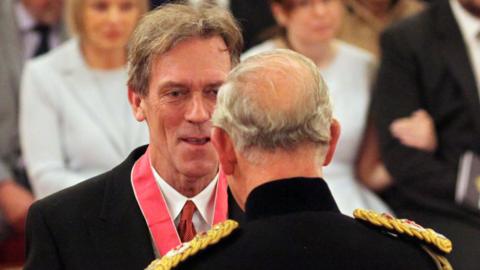 Hugh Laurie with Prince Charles