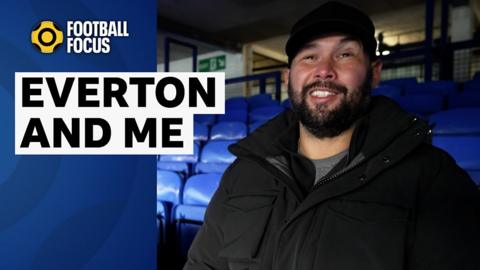 Tony Bellew, sitting in his old seat at Goodison
