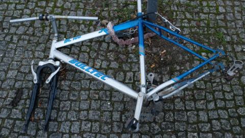 Vandalised bicycle