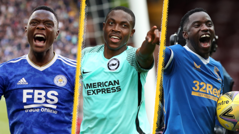 Leicester striker Patson Daka, Brighton midfielder Enock Mwepu and Rangers forward Fashion Sakala