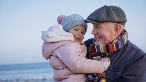 grandfather with child