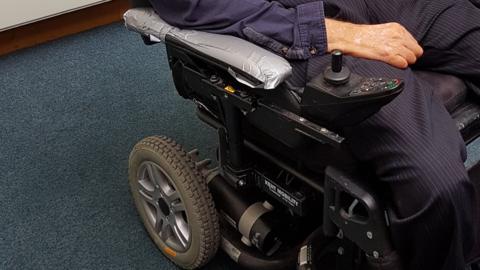 Professor Mike Oliver's wheelchair
