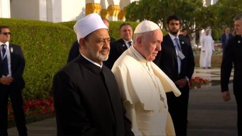 Pope Francis and Dr Ahmed Al Tayeb