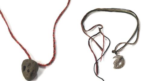 Two necklaces worn by the woman police are trying to identify