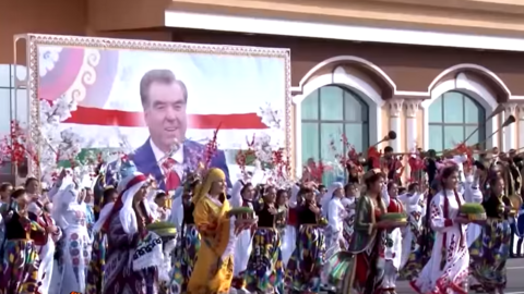Airport reception for Tajik President Emomali Rahmon