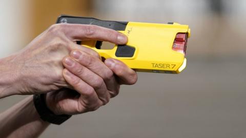 A Taser about to be fired