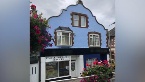 Blue building in Aspatria