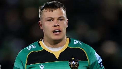 Tom Litchfield in action for Northampton Saints