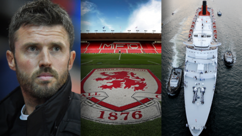 Michael Carrick, Middlesbrough badge and the QE2 ocean liner