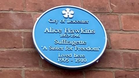 Alice Hawkins plaque