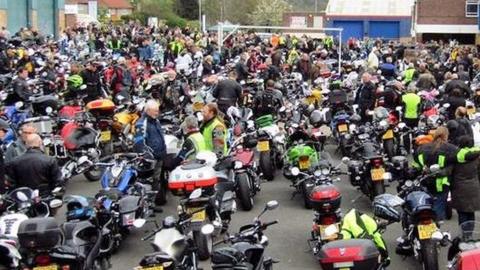 Motorcycles gathering in Reading in 2022