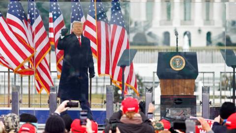 Donald Trump encouraged supporters to "walk down to the Capitol" on 6 January