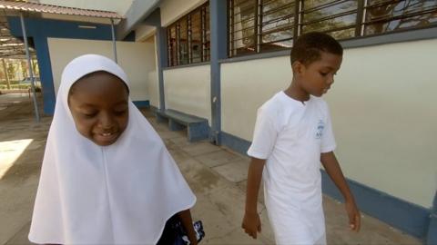 Nadia and a school friend