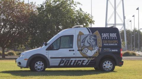 One of the vehicles used in campus "safe rides" to protect students