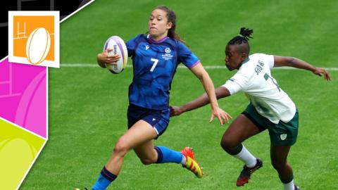 Scotland's women in sevens action