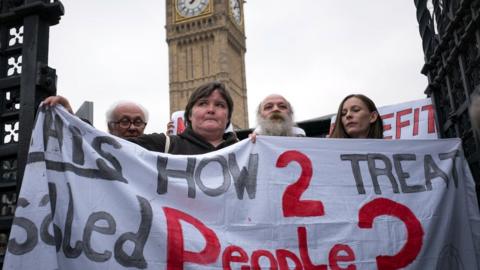 Disability protestors