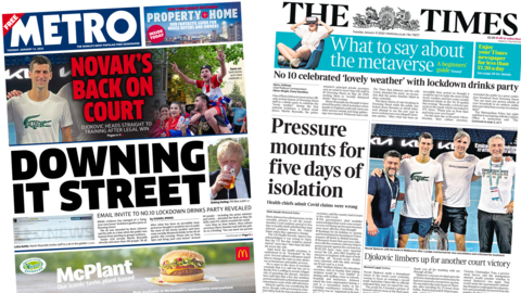 Metro and Times front pages