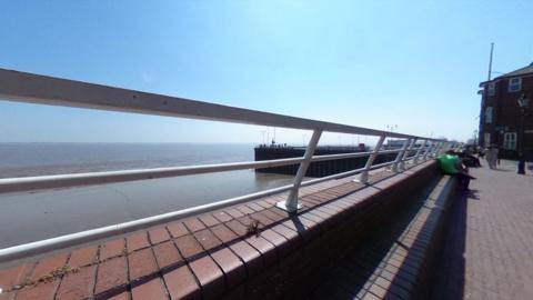 View of the pier head overlooking the Humber estuary