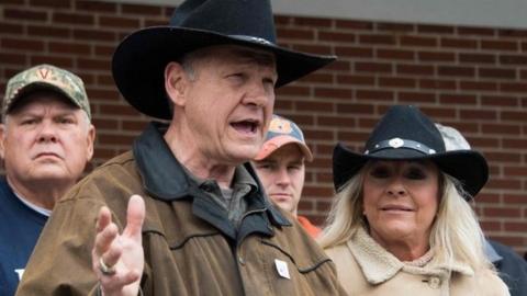 Roy Moore at polling station