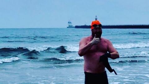 Leroy Arkley is tackling the North Sea without a wetsuit in aid of a Sunderland charity.