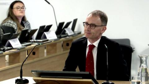 Prof Neil Ferguson appearing at inquiry