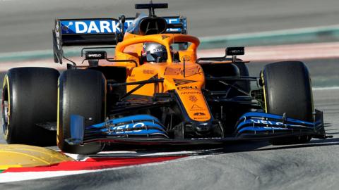 Carlos Sainz drives his McLaren during pre-season testing