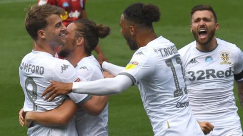 Leeds United celebrate