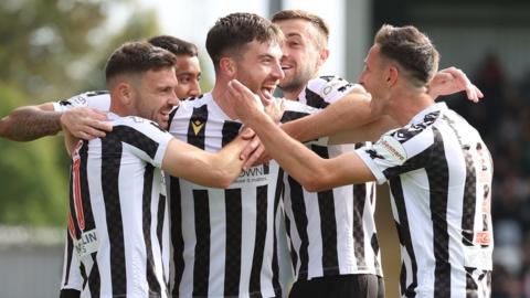 St Mirren celebrate