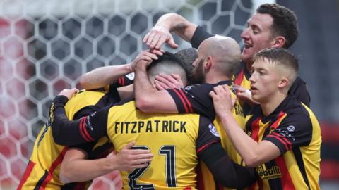 Partick Thistle players celebrate