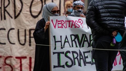 Protesters at Harvard