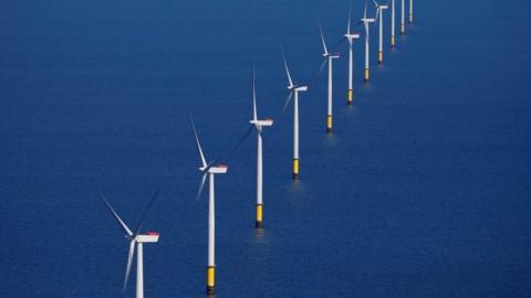 A general view of the Walney Extension offshore wind farm