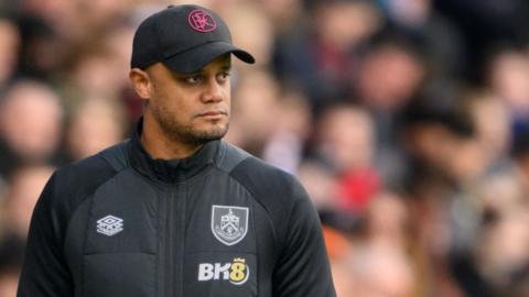 Burnley manager Vincent Kompany at Reading