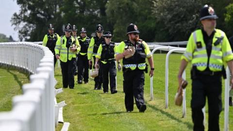 Surrey Police officers at the Epsom Derby