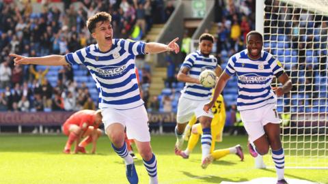 Reading celebrate their equalising goal