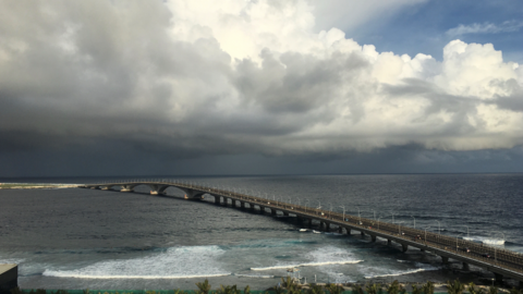 Airport bridge in Male, built with Chinese investment