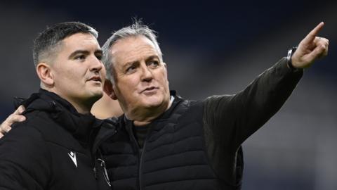 Queen's Park manager Owen Coyle with Owen Coyle Jr