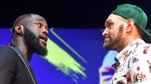 Deontay Wilder (left) and Tyson Fury