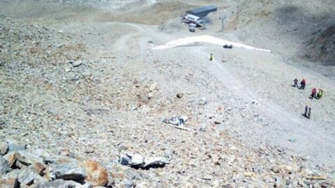 A picture overlooking the crash site in Switzerland