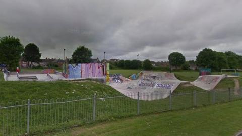 The skate park in Trowbridge