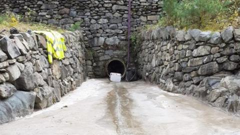 Whelpside culvert after the completion of the works