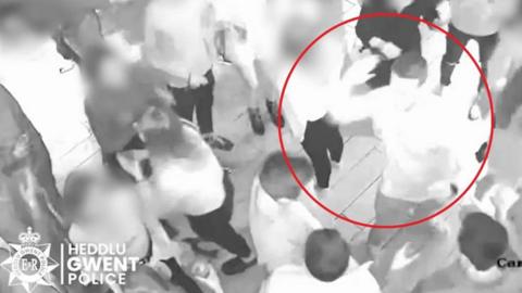 CCTV image showing the slap