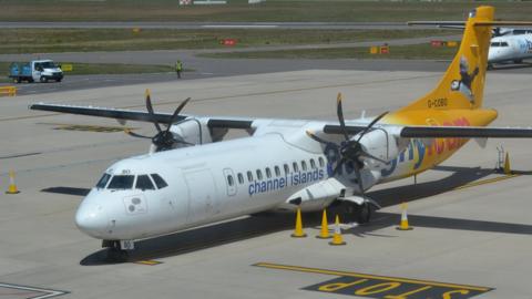 Aurigny ATR G-Cobo at Guernsey Airport