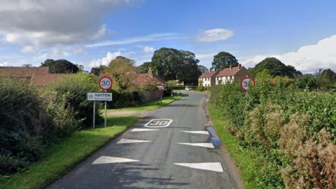 Hayton road sign