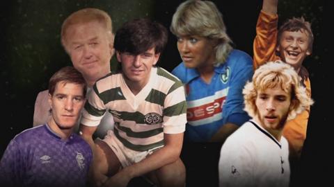 Archive photos of Charlie Nicolas, Richard Gough, Archie McPherson, Rose Reilly, Paul Sturrock, Steve Archibald