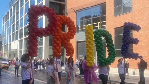 The Pride parade has been weaving its way through the city centre