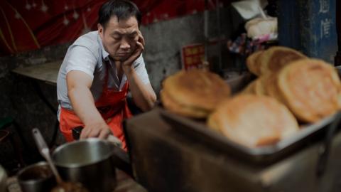 Man at Beijing food stall