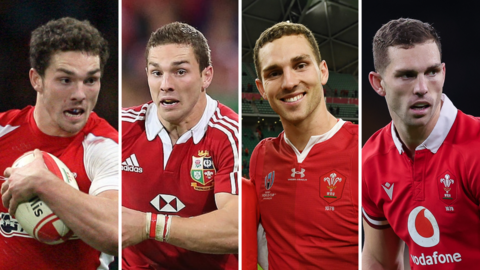 Four images of George North through the years