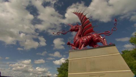 A memorial for the 38th Welsh Division in Mametz, France.