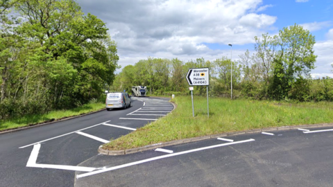 Junction of the M50 and A38 in Gloucestershire